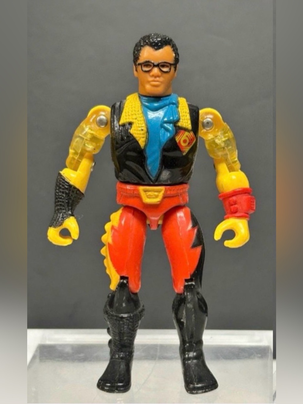 Vintage 1986 Bionic Six J.D. Bennett I.Q. Action Figure LJN Die-Cast